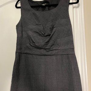 DKNY grey dress with pleated front
